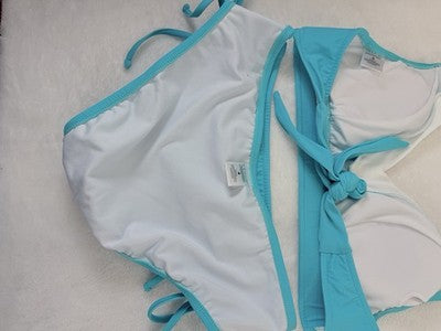 Venus Bikini Set Small Halter Top 6 Bottom 4 Aqua Blue Womens Swimwear