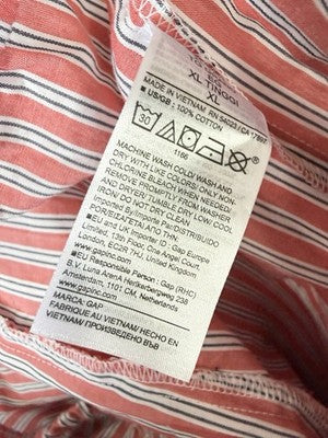 Gap Pajama Pants XL Tall 100% Cotton Poplin Red Blue Striped New NWT