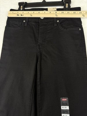 Levis 318 Shaping Wide Leg Jeans 25 Womens Black 25x32 Levi’s New NWT