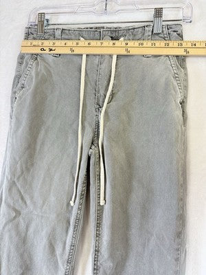 Paige Christy Pants Jeans 25 Gray Womens Denim Drawstring Mid Rise