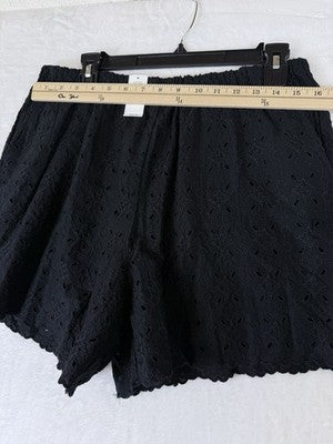 Gap Shorts Women Medium Tall Black Eyelet Pull On Lined Easy 5” New NWT
