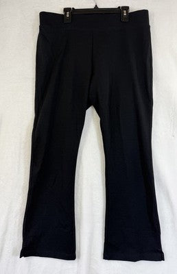 American Giant Knit Pants 14 Womens Black Pull On Straight Leg Made In USA