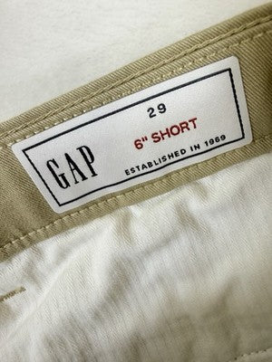 Gap 6” Vintage Shorts 29 Mens Relaxed Tan Beige New NWT