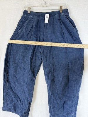 Gap Cotton Gauze Easy Barrel Pants Small Petite Womens Blue Pull On Summer New