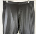 Clara Sun Woo Large Pants Black Faux Leather Pull On Womens