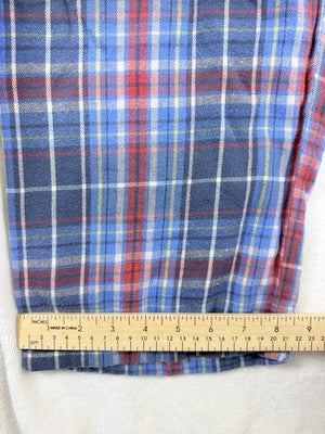 LL Bean Flannel Pajama Pants XS Petite Blue Purple Womens PJ Sleep