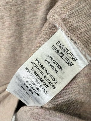 St Tropez West Top 3X Drape Neck 3/4 Sleeve Knit Mauve Pink Modal Womens NEW