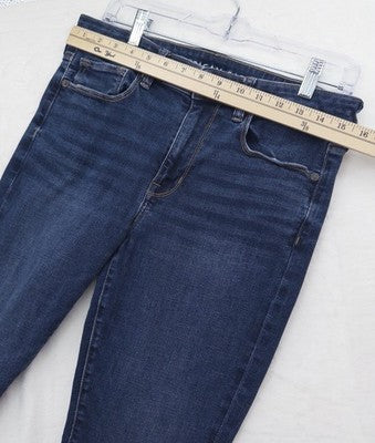 American Eagle High Rise Skinny Kick Jeans 6 X Short Blue Womens Next Level