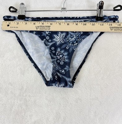 Venus Bandeau Bikini Set C Top 4 Bottom Blue Paisley Push Up Womens