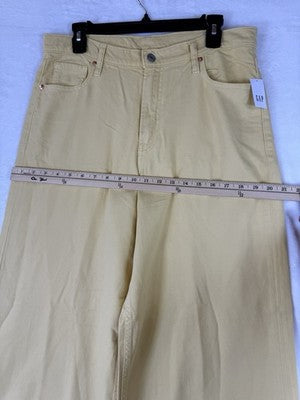 Gap Baggy Mid Rise Jeans 30 10 Womens Yellow Ultrasoft Denim New NWT