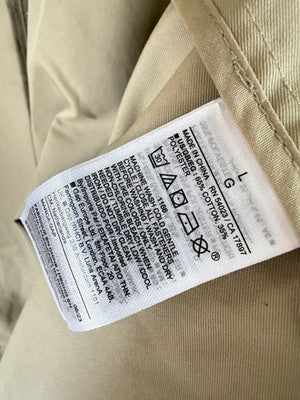 Gap Icon Trench Coat Large Womens Beige Tan Long Belt Jacket New NWT