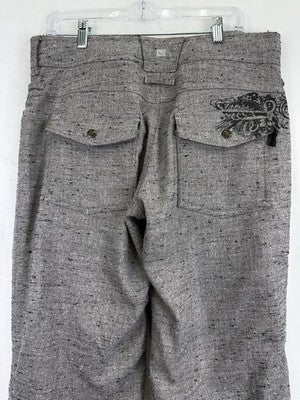 Roxy Snowboard Pants Womens Medium Gray Tweed Textured Ski Winter Snow Pants