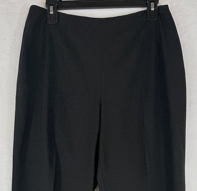 Piazza Sempione 48 Pants Wool Black Side Zip Womens