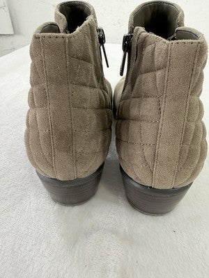 Easy Spirit Shoes 8.5 Womens Booties Faux Suede Side Zip Beige