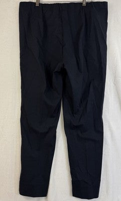 J Jill Pants 16 Essential Cotton Stretch Pull On Knit Navy Blue Pockets Womens