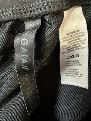 Gaiam Mens Pants Large Joggers Black Pockets Yoga Workout