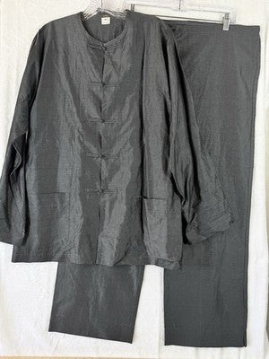 Dosa Womens Clothing Size 4 Top Pants Set Linen Cotton Gray Art To Wear