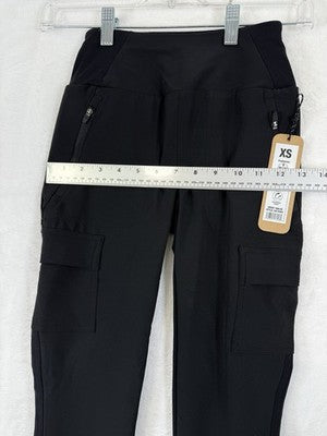 Avalanche XS Black Cargo Pants High Waist Stretch Womens NEW