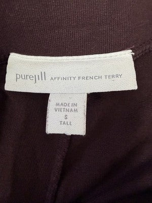 J Jill Pants Small Tall Burgundy Pure Jill Affinity French Terry Pull On *Flaw