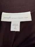 J Jill Pants Small Tall Burgundy Pure Jill Affinity French Terry Pull On *Flaw