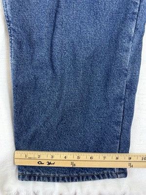 Carhartt Fleece Lined Jeans 38x30 Mens Relaxed Fit Straight Leg Blue