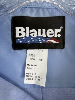 Blauer 8610 Z Shirt XL Short Sleeve Zippered Polyester Police Uniform Blue Mens