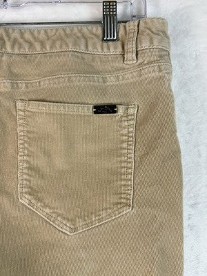 LL Bean Corduroy Pants Womens 8 Favorite Fit Beige Tan Straight Leg