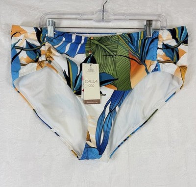 Calia Swim Bottom XXL Adjustable Tie Front Floral Women Tankini Swimwear New NWT