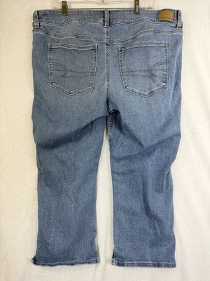 American Eagle Artist Crop Jeans 20 Womens Blue