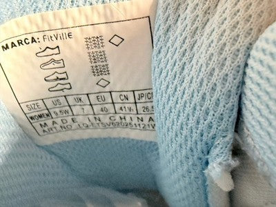 FitVille Shoes Women Wide Toe Box 9.5 Wide 9.5W Blue Sneakers