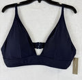 J Crew Bikini Top XXL Womens Navy Blue Triangle Plunge Swim Swimsuit New NWT