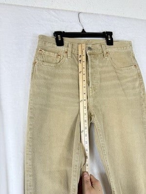 Levis 501 Womens Jeans 29 29x28 Beige Winter Twig Button Fly Original High Rise