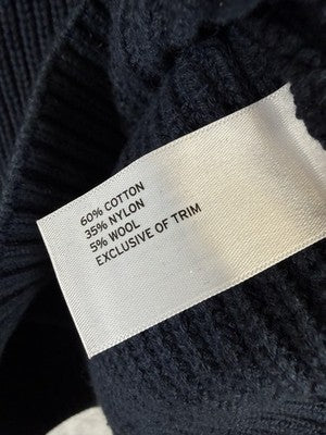 Duluth Trading Company Sweater Mens Medium Brigadier Shawl Neck Navy Blue Cotton