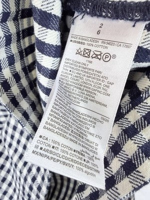Gap X Doen Dress 2 Blue Gingham Denim Mini Womens Sleeveless New NWT
