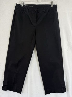 Talbots Perfect Skimmer Pants 6 Black Capri Womens