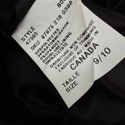 Le Chateau Pencil Skirt 10 Womens Black Pinstriped
