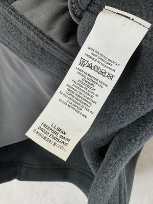 LL Bean Fleece Vest Thomas College Womens Small Gray Jacket Full Zip New NWT