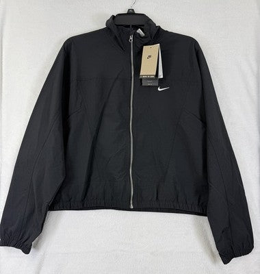 Nike Sportswear Jacket XL Womens Everything Wovens Black Full Zip Cropped NWT