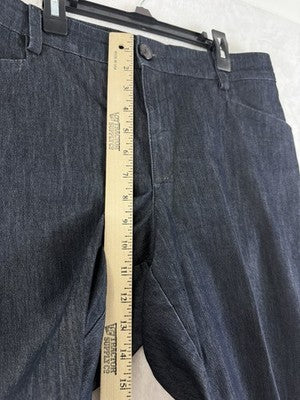 Lee Denim Capri Pants 12 Petite Dark Blue Jean Womens Just Below The Waist