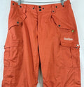 Burton Snowboard Pants Women Large Cargo Elite Pants Orange Ski Snow