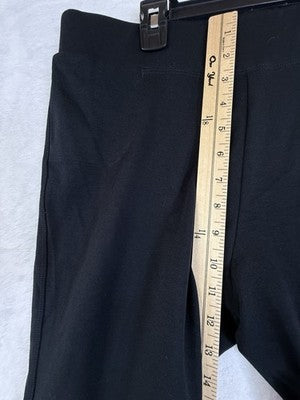 American Giant Knit Pants 14 Womens Black Pull On Straight Leg Made In USA