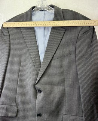 Tommy Hilfiger Mens Suit Jacket 42R Gray Pinstripe 100% Wool Blazer Sport Coat