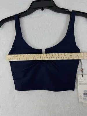 Calia Swim Top XS Longline Bikini Opulent Blue Navy U Bar Womens New NWT