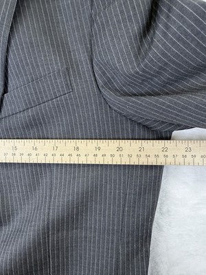 Tommy Hilfiger Mens Suit Jacket 42R Gray Pinstripe 100% Wool Blazer Sport Coat