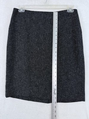 The Limited Pencil Skirt 10 Women Charcoal Gray Lined Rear Zip