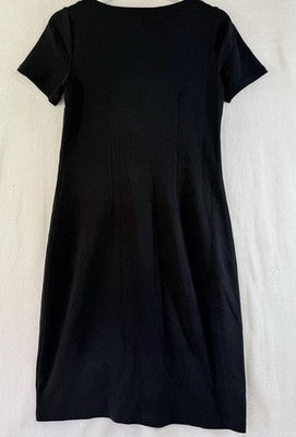 Talbots XS Dress Short Sleeve Black Tee Pull On Womens Shift
