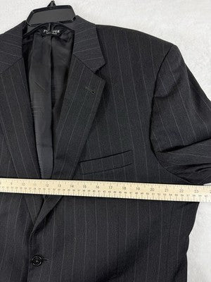 Jos A Bank Blazer 43r Wool Mens Charcoal Gray Pinstriped Jacket Gordon