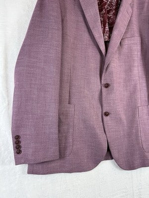 Nautica Modern Fit Sport Coat 46R Blazer Mens Linen Blend Mauve Pink Jacket