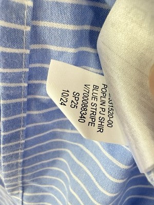 Gap Body Pajamas Medium Women Cotton Poplin PJ Shirtdress Blue Nightgown New