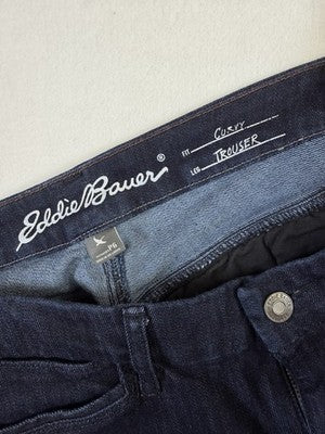 Eddie Bauer Jeans Women 6 Petite Curvy Flare Dark Blue 6P P6 Denim